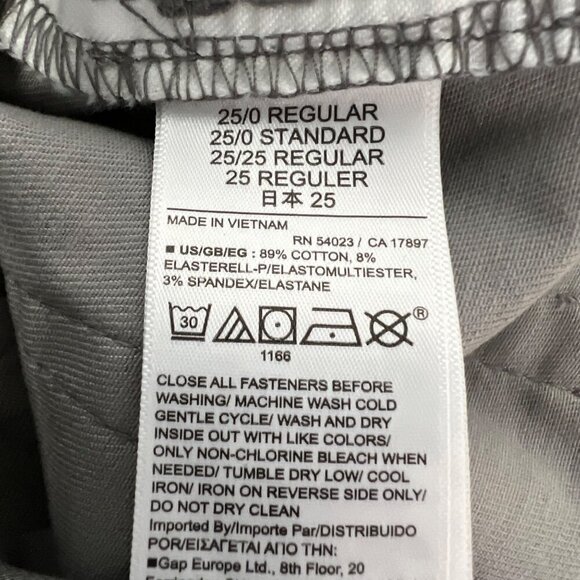 Gap Womens Silver Metallic 90s Loose Fit Pants Mid Rise Vented Cuff Size 0R - Picture 9 of 9